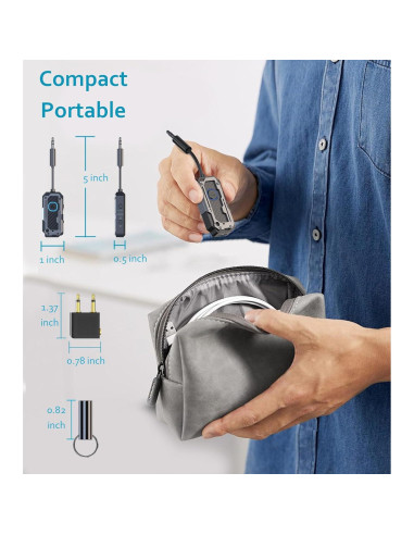 Adaptador Bluetooth 5.3 Dongguan C82 Receptor Transmisor 3.5mm