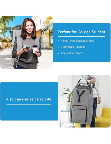 Bolsa Mochila para Ropa Bukere 90L Gris 2 en 1 Ajustable