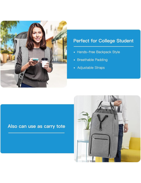 Bolsa Mochila para Ropa Bukere 90L Gris 2 en 1 Ajustable Bolsa Mochila para Ropa Bukere 90L Gris 2 en 1 Ajustable