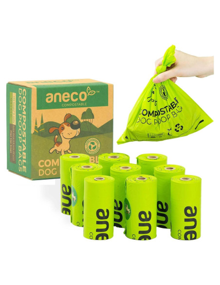 Bolsas Compostables ANECO para Excrementos de Perro - 135 Unidades Bolsas Compostables ANECO para Excrementos de Perro - 135 Unidades