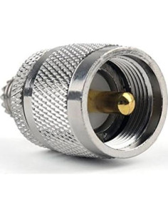 Adaptador Coaxial RF DHT UHF Macho PL259 a Mini UHF Hembra - Paquete de 2 2
