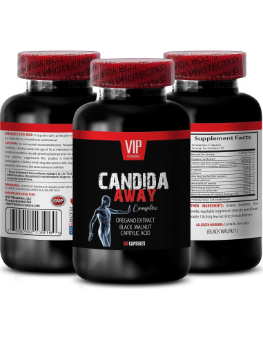 Suplemento Cándida Away Aloe Vera 120 Cápsulas Orgánico