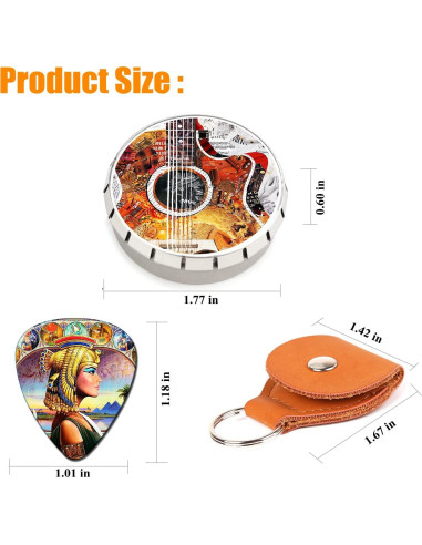 Paquete de 12 Púas de Guitarra Medianas Celuloide Mezcla-6