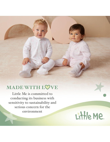 Set de 2 Piezas Camisón y Gorra Little Me 0-3 Meses Algodón