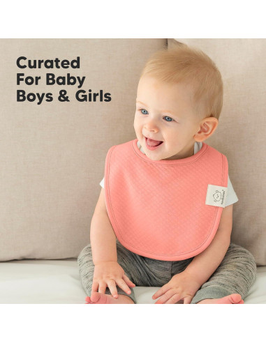 Paquete de 8 Baberos Urban Quin Orgánicos para Bebés Unisex
