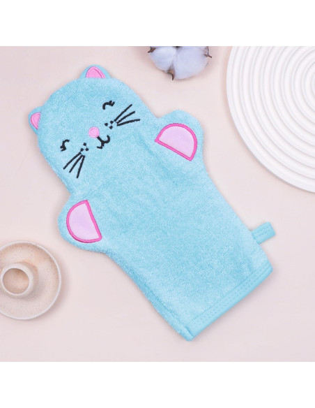 Mitón de Baño Orgánico JN&LULU para Bebés - Algodón Suave Exfoliante Mitón de Baño Orgánico JN&LULU para Bebés - Algodón Suave Exfoliante