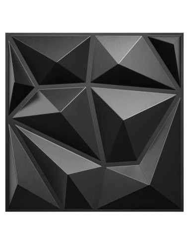 Paquete de 33 Paneles 3D Decorativos LEVOWAY 30.48cm Negro