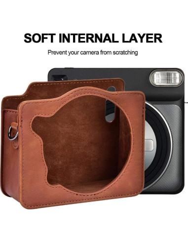 Funda de Cámara Vintage Yoidesu para SQ 6 - Cuero PU Marrón