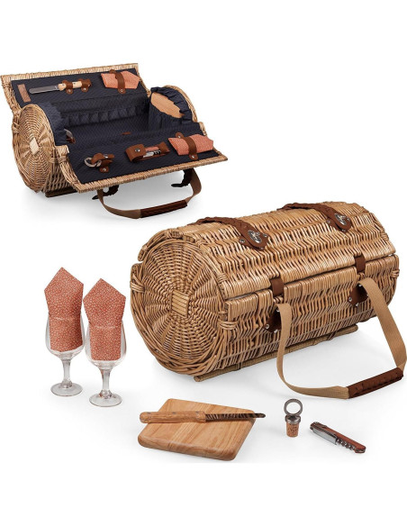 Cesta de Picnic de Vino y Queso Verona Picnic Time - 2 Copas Cesta de Picnic de Vino y Queso Verona Picnic Time - 2 Copas
