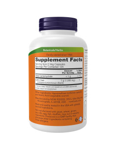 Suplemento Herbal Uña de Gato NOW 500 mg 250 Cápsulas 2
