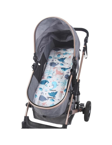 Almohadilla para Asiento de Cochecito Universal Bebé Algodón 33x75cm Almohadilla para Asiento de Cochecito Universal Bebé Algodón 33x75cm