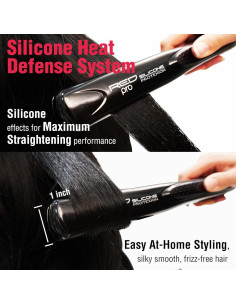 Plancha de Pelo Pro Roja Kiss 1 Pulgada Ajustable Silicona 2