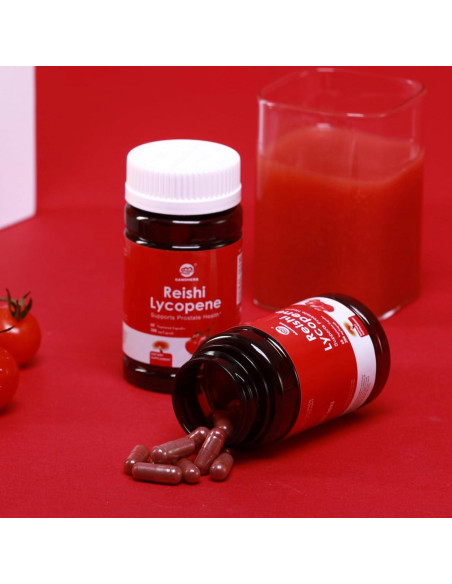 Suplemento de Licopeno 100mg + Hongo Reishi 200mg - 60 Cápsulas Suplemento de Licopeno 100mg + Hongo Reishi 200mg - 60 Cápsulas