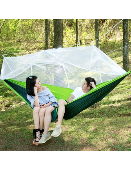 Hamaca Plegable Sellvia con Red Antimosquitos Azul 140x260cm Hamaca Plegable Sellvia con Red Antimosquitos Azul 140x260cm