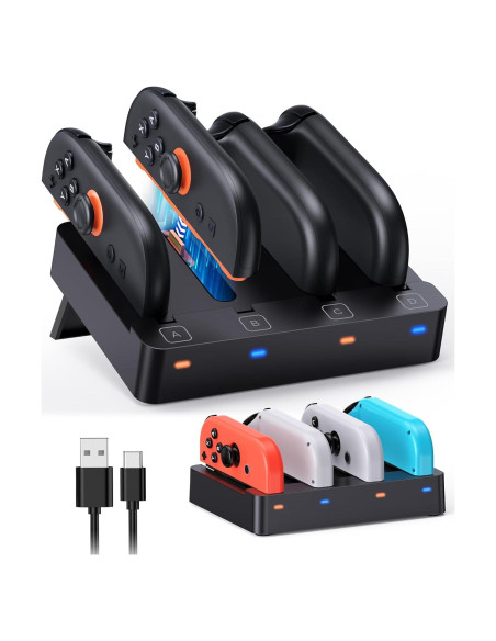 Base de Carga FYOUNG para Nintendo Switch 2/1 - Estación 8 en 1 Base de Carga FYOUNG para Nintendo Switch 2/1 - Estación 8 en 1