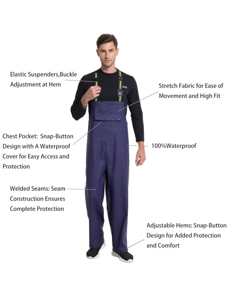 Traje de Lluvia Impermeable Navis Marine para Hombre - 3 Piezas Traje de Lluvia Impermeable Navis Marine para Hombre - 3 Piezas