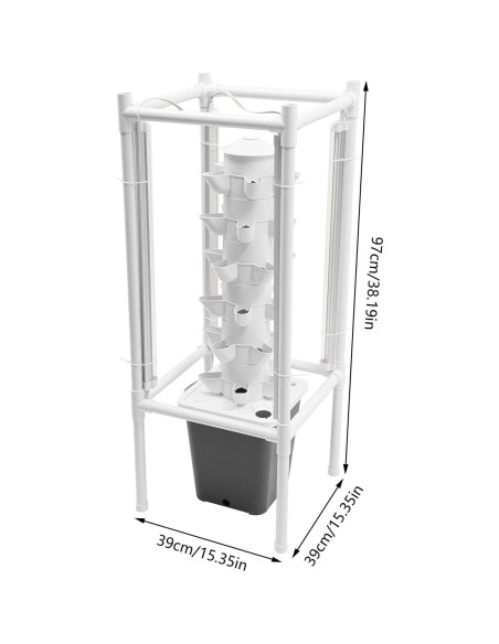 Sistema de Cultivo Hidropónico Vertical LIJUNAhz 30 Plantas LED Sistema de Cultivo Hidropónico Vertical LIJUNAhz 30 Plantas LED