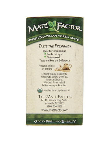 Té Mate Factor Ginseng Verde 20 Bolsitas 216g