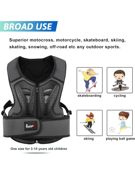 Protector de Pecho StarknightMT para Niños Motocicleta 3-10 Años Protector de Pecho StarknightMT para Niños Motocicleta 3-10 Años
