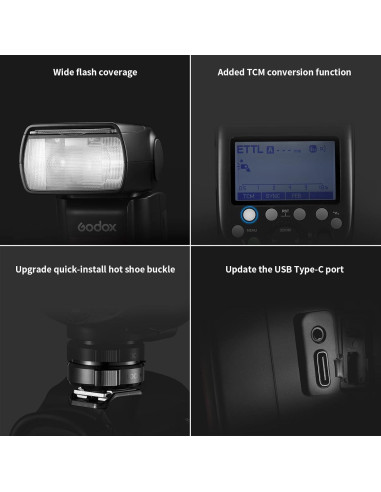 Flash Godox TT685II-C E-TTL 1/8000s con Transmisor Xpro-C