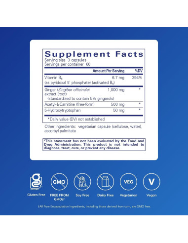 Suplemento Hipoalergénico MotilPro Pure Encapsulations 180 Cápsulas