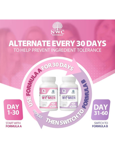 Suplemento Hormonal A NWC Naturals 180 Cápsulas - Equilibrio Femenino