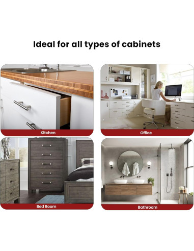Protector de Borde de Gabinete Cabinet Hero 18" Transparente - Paquete de 4