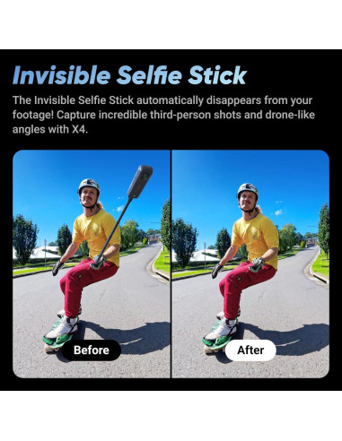 Cámara de acción 360 Insta360 X4 8K impermeable con kit