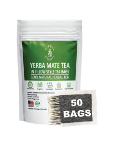Yerba Mate Herbal Hermit 50 Bolsas Té Natural Energético