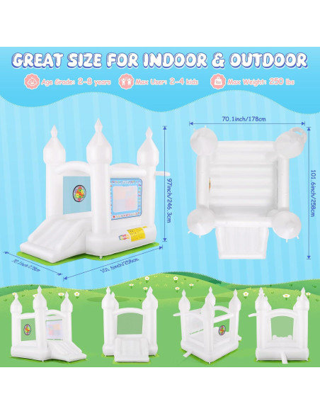 Castillo Inflable Whubefy 259x178x246 cm para Niños 2-8 Años Castillo Inflable Whubefy 259x178x246 cm para Niños 2-8 Años