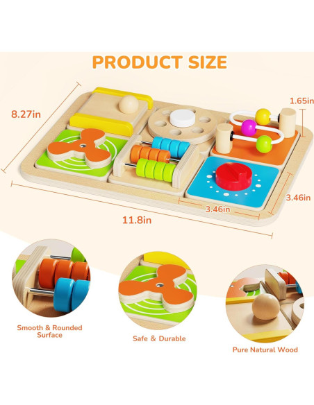 Tablero Ocupado Montessori Takeeyce para Niños 1 Año Tablero Ocupado Montessori Takeeyce para Niños 1 Año