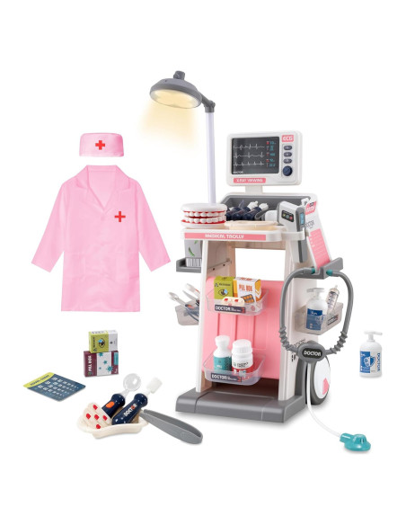 Juego de Doctor POFJOEQ para Niños 3-5 Años con Sonido y Luz Juego de Doctor POFJOEQ para Niños 3-5 Años con Sonido y Luz