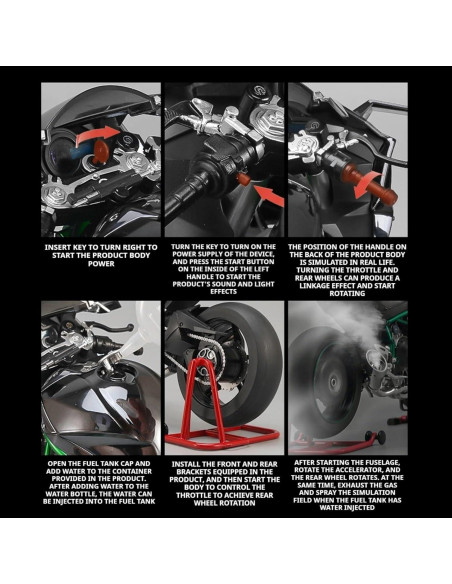 Motocicleta Diecast H2R 1:6 con Sonido y Luz - HTLNUZD Motocicleta Diecast H2R 1:6 con Sonido y Luz - HTLNUZD
