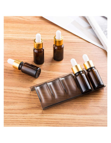 Organizador de Aceites Esenciales Qicfrk Expandible 8 Piezas Negro