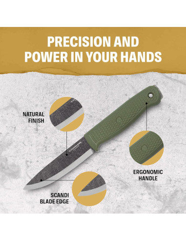 Cuchillo Bushcraft Condor Terrasaur 10.54cm Acero Carbono