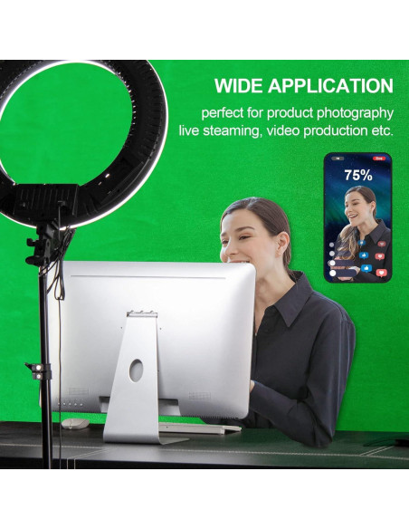 Fondo de Foto Verde EMART 2.13x3.05m Tela Chroma Key Fondo de Foto Verde EMART 2.13x3.05m Tela Chroma Key