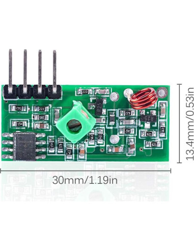 Kit Transmisor y Receptor RF Inalámbrico HiLetgo 433MHz 5 Pcs