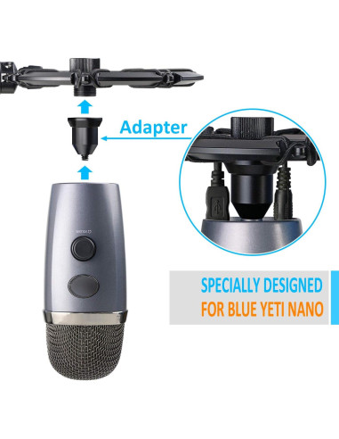 Soporte Antivibración Blue Yeti Nano - Aisla Ruido y Vibración
