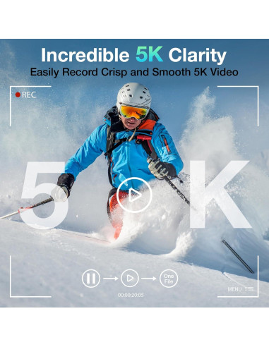 Cámara Digital 5K Luluckck WD08PRO 75MP WiFi Pantalla 3"