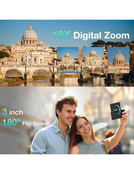 Cámara Digital 5K Luluckck WD08PRO 75MP WiFi Pantalla 3" Cámara Digital 5K Luluckck WD08PRO 75MP WiFi Pantalla 3"