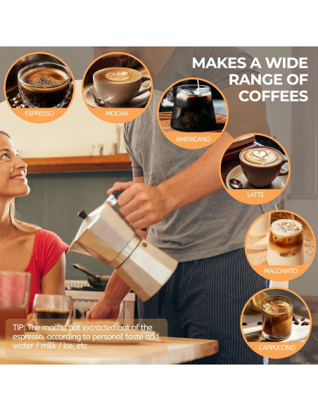Cafetera Moka Mogrecha 6 Tazas Aluminio 300ml Manual Cafetera Moka Mogrecha 6 Tazas Aluminio 300ml Manual
