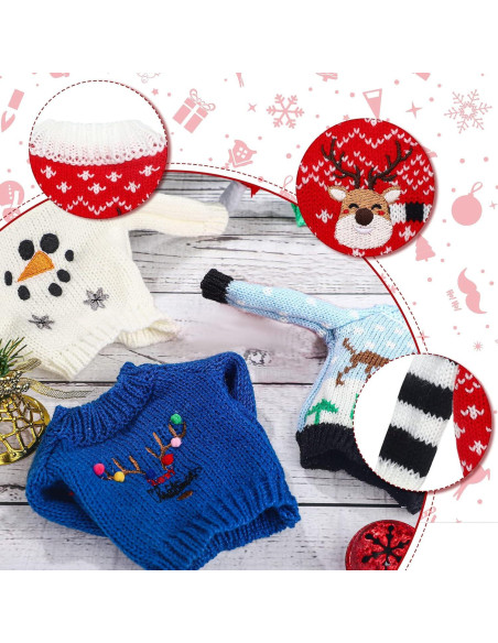 Conjunto de 6 Suéteres de Navidad para Muñeca Chalyna Conjunto de 6 Suéteres de Navidad para Muñeca Chalyna