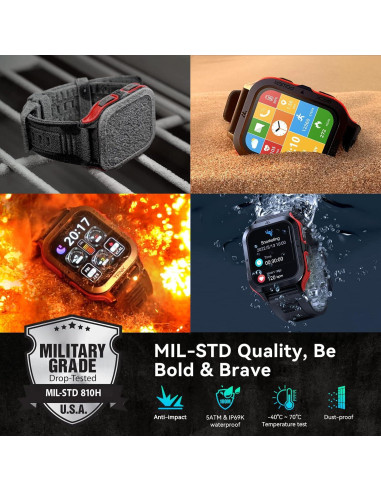 Reloj Inteligente AMAZTIM M2, Batería 60 Días, 50M Impermeable