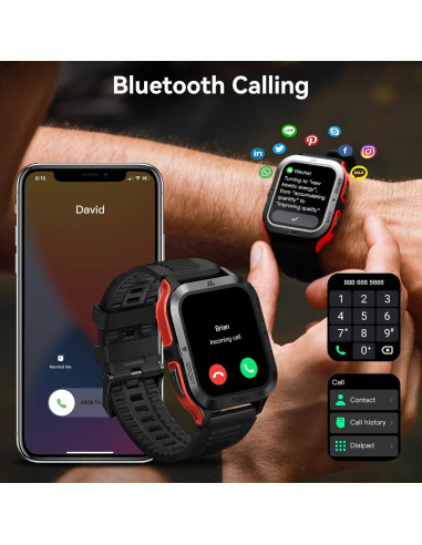 Reloj Inteligente AMAZTIM M2, Batería 60 Días, 50M Impermeable