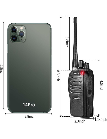 Walkie Talkies Pxton PX-666S Recargables 4 Unidades Walkie Talkies Pxton PX-666S Recargables 4 Unidades