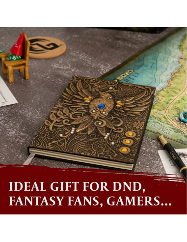 Cuaderno DND LYNX A5 Dragón Bronce con Bolígrafos 200 Páginas
