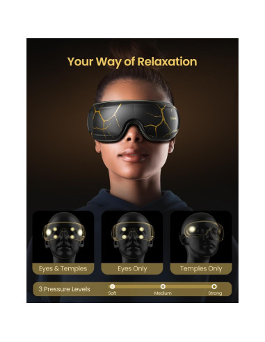 Masajeador de Ojos RENPHO Eyeris Kintsugi con Calor y Enfriamiento