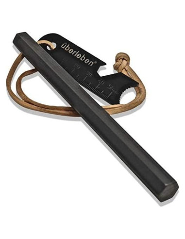 Encendedor de fuego Überleben Hex Ferro Rod 15,24 cm para camping