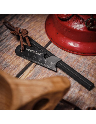Encendedor de fuego Überleben Hex Ferro Rod 15,24 cm para camping