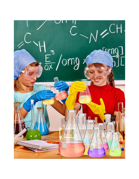 Juego de 9 frascos de Erlenmeyer Fabbay 50ml a 500ml Juego de 9 frascos de Erlenmeyer Fabbay 50ml a 500ml